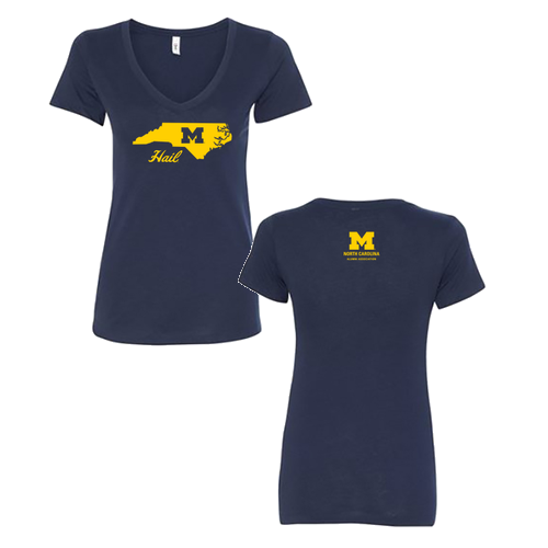 Ladies Next Level Soft Fitted Ideal V-Neck -- Midnight Navy