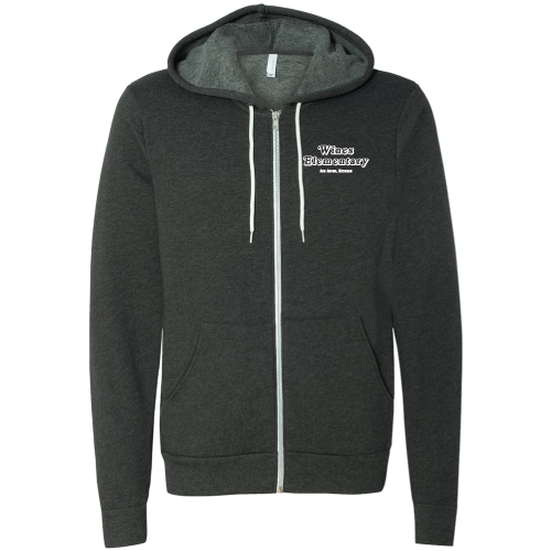 Men/Unisex Bella Canvas Soft Full-Zip Hooded Sweatshirt -- Dark Grey Heather