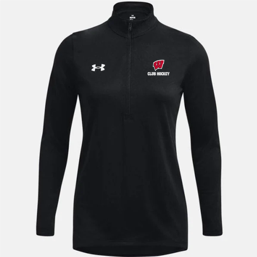 UW Club Hockey Under Armour Ladies' Team Tech Half-Zip -- Black