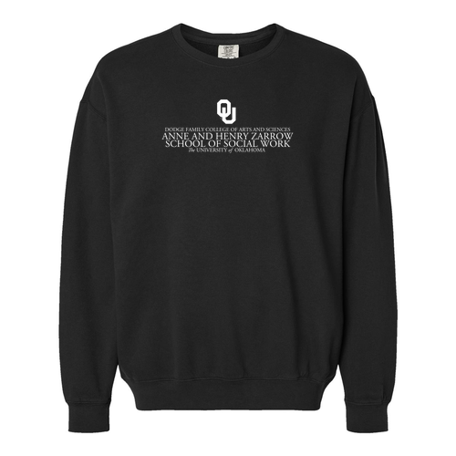 Comfort Colors Lightweight Adult Ringspun Crewneck Sweatshirt -- Black