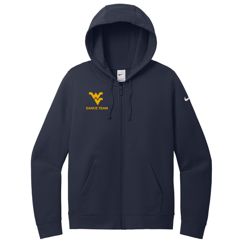 Nike Ladies Club Fleece Sleeve Swoosh Full-Zip Hoodie -- Midnight Navy