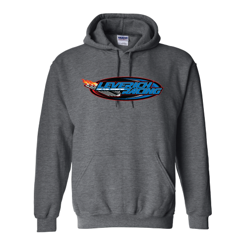 Gildan Heavy Blend Hooded Sweatshirt Graphic Logo -- Dark Heather