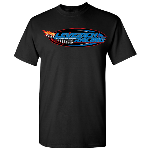 Gildan Heavy Cotton Basic T-Shirt Graphic Front Dragster Back -- Black