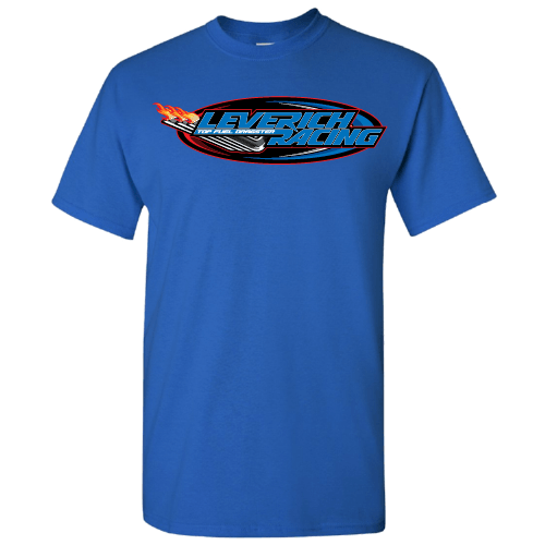 Gildan Heavy Cotton Basic T-Shirt Graphic Front Dragster Back  -- Royal