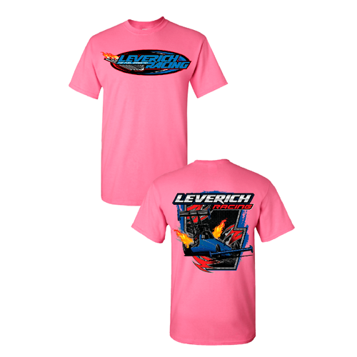 Gildan Heavy Cotton Basic T-Shirt Graphic Front Dragster Back -- Azalea