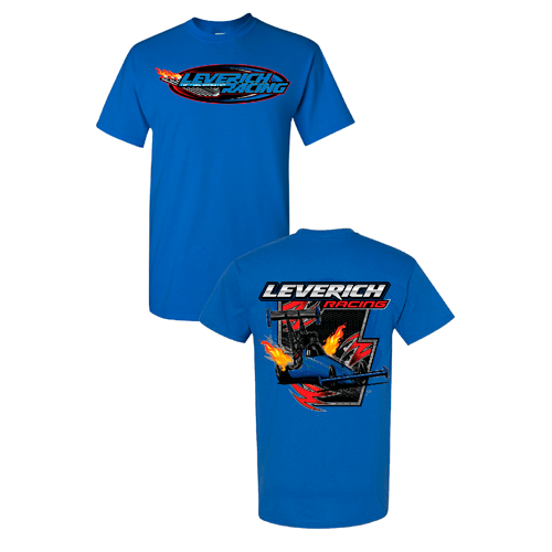 Gildan Heavy Cotton Basic T-Shirt Graphic Front Dragster Back  -- Royal