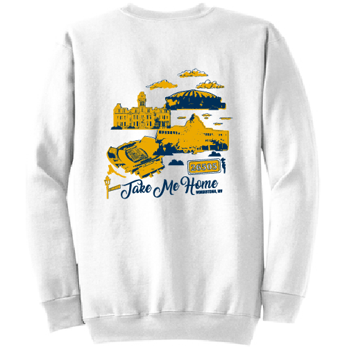 Port and Company Classic Crewneck Sweatshirt -- White (City Scape)