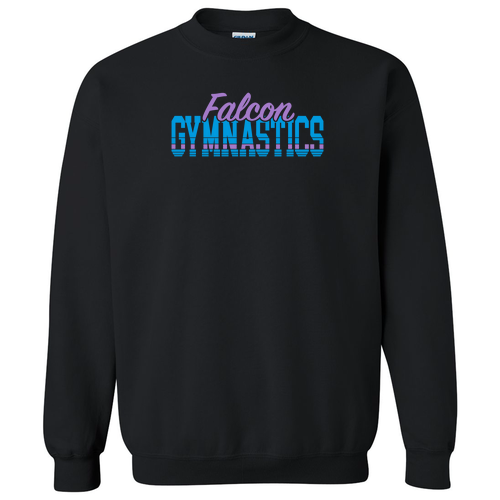 Falcon Gymnastics Crew Neck Sweatshirt -- Black