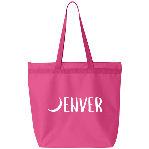 Liberty Bags Large Tote with Zipper -- Hot Pink