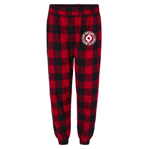 Burnside Unisex Flannel Jogger -- Red / Black