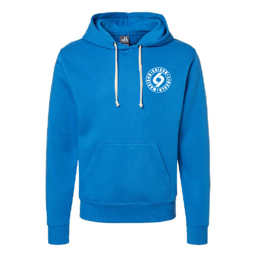 J America Tri blend Pullover Hoodie -- Royal