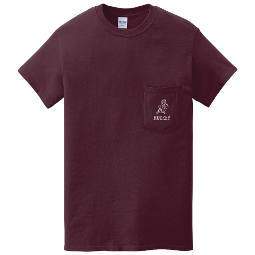 Gildan Heavy Cotton Adult Tee with Pocket -- Maroon
