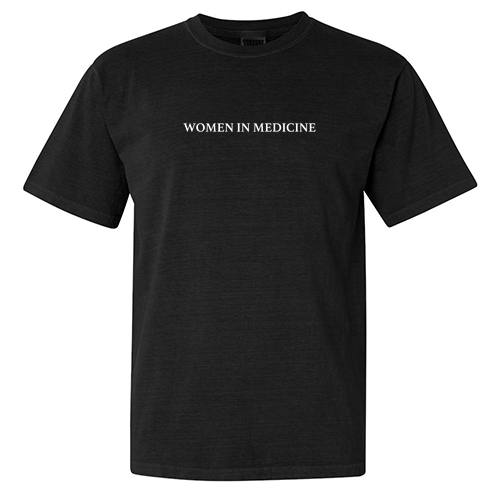 Embroidered Women In Medicine Comfort Colors Unisex Garment-Dyed Heavyweight T-Shirt -- Black