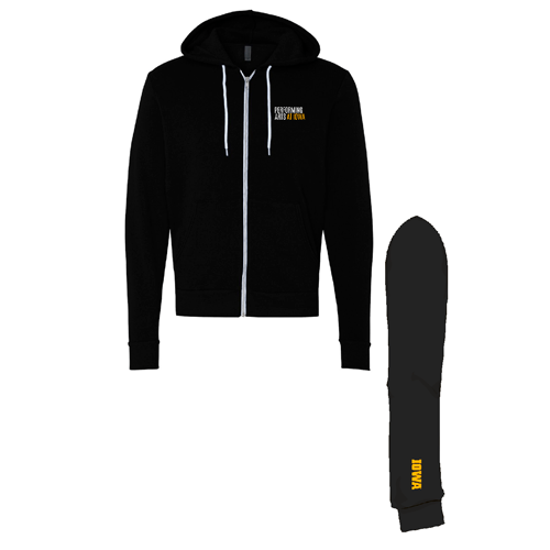 Bella Canvas Unisex Full-Zip Hooded Sweatshirt -- Black