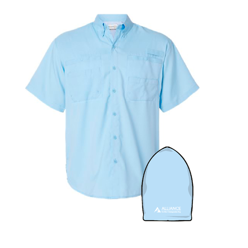 Paragon Hatteras Short Sleeve Woven Shirt -- Blue Mist