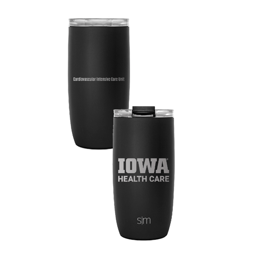 Simple Modern 16 oz Voyager Travel Mug- Laser Engraved -- Midnight Black