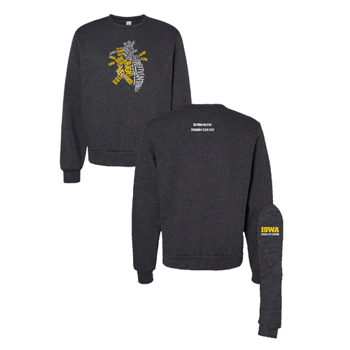 Bella+Canvas Sponge Fleece Classic Crewneck Sweatshirt -- Dark Grey Heather