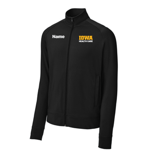 Sport-Tek Sport-Wick Stretch Full-Zip Cadet Jacket -- Black