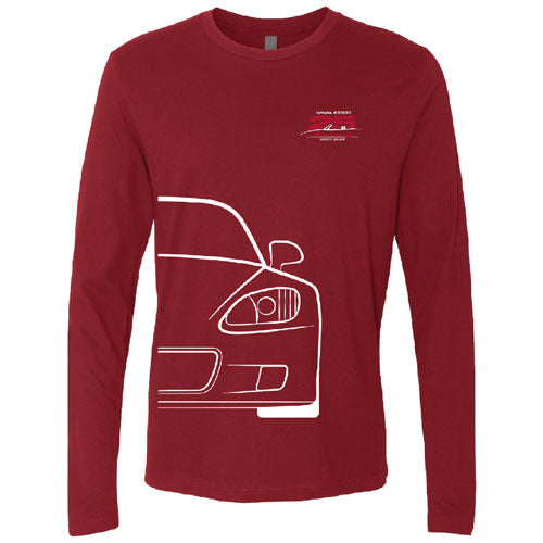 Next Level Apparel Premium Fitted Long Sleeve Crew -- Cardinal