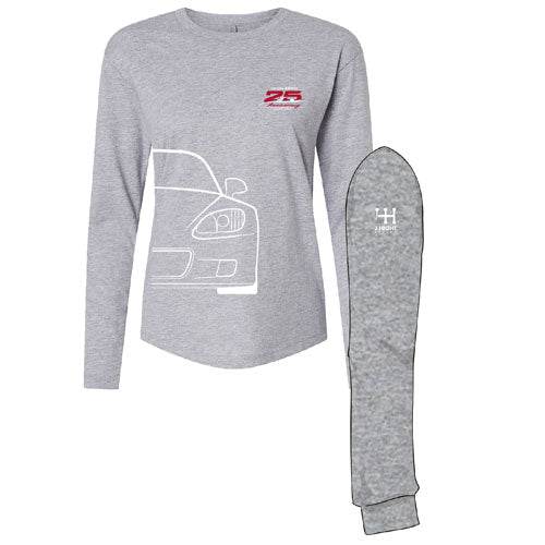 Next Level Women's Cotton Relaxed Long Sleeve T-Shirt -- Heather Grey