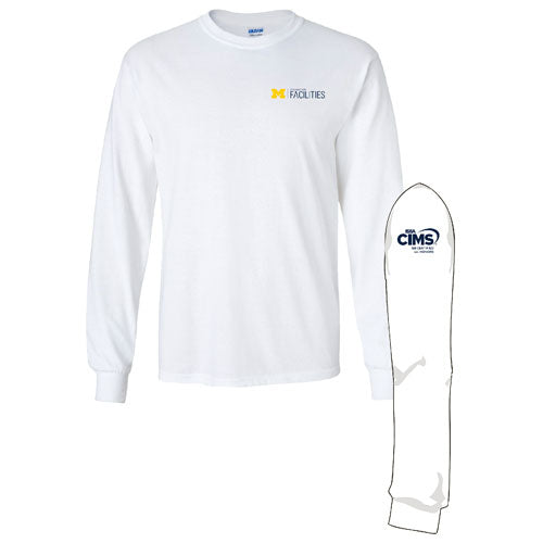Gildan Ultra Cotton Longsleeve Basic T-Shirt -- White
