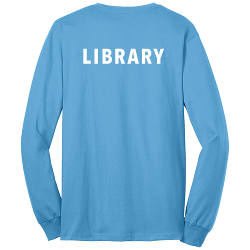 Regular Port and Company Long Sleeve 50/50 T Shirt -- Aquatic Blue