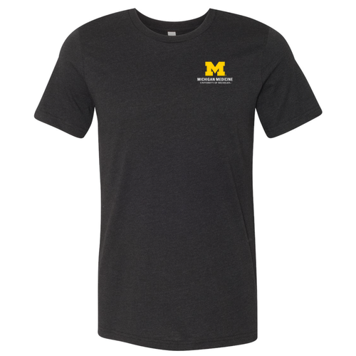 Mens/Unisex Bella Canvas Soft Fitted Heather CVC T-Shirt -- Black Heather