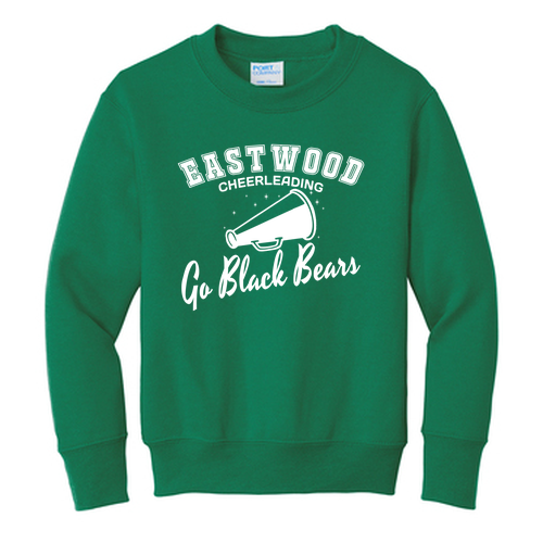 Megaphone Design YOUTH Port and Company Youth Crewneck Sweatshirt -- Kelly