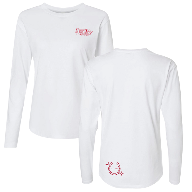 Next Level Women's Cotton Relaxed Long Sleeve T-Shirt -- White