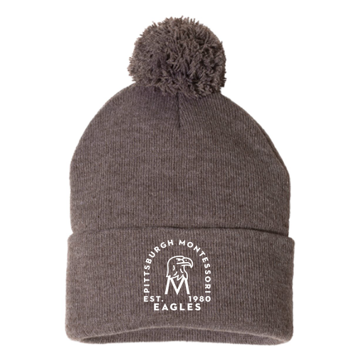 Sportsman Pom Pom Knit Hat -- Heather Brown
