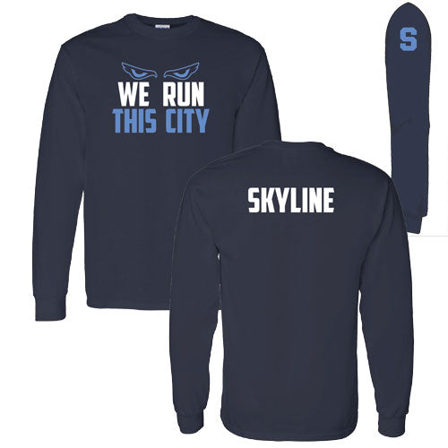 Gildan Heavy Cotton Longsleeve Basic T-Shirt -- Navy