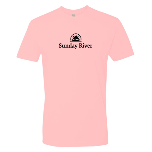 Sunday River Logo 1 Black Ink -- Short Sleeve Light Pink