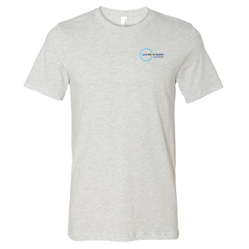 Mens/Unisex Live Whole Health Bella Canvas Jersey T-Shirt -- Ash