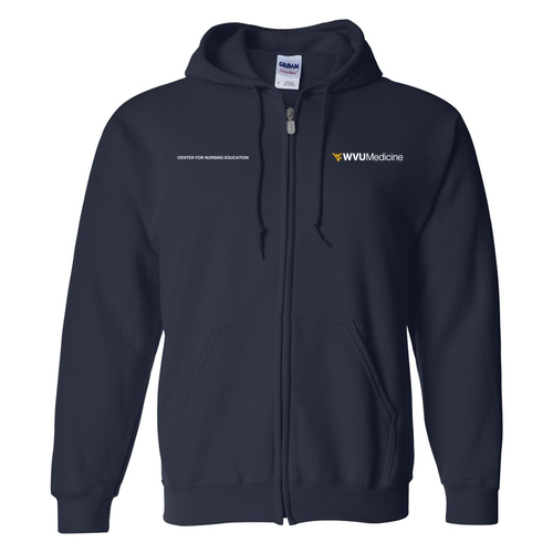 Gildan Full Zip Hooded Sweatshirt -- Navy
