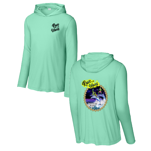 Sport-Tek Posi-UV Pro Long Sleeve Hoodie -- Bright Seafoam