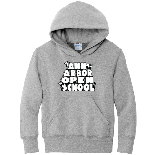 Port and Company Youth Pullover Hooded Sweatshirt -- Ash