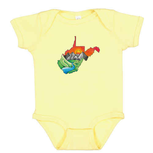 Rabbit Skins Lap Shoulder Onesie Infant -- Banana