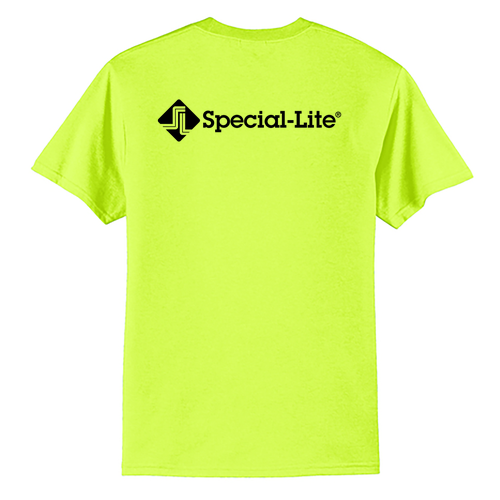 Port & Company Tall 50/50 Cotton/Poly T Shirt w Pocket -- Safety Green