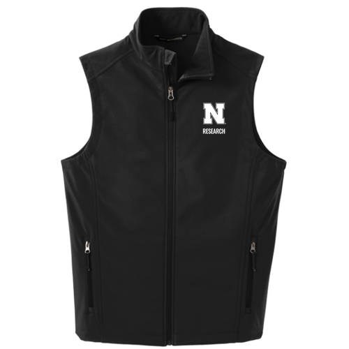 Men/Unisex Port Authority Core Soft Shell Vest -- Black Charcoal Heather