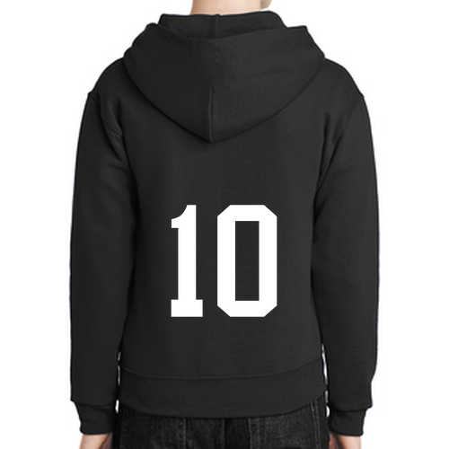 YOUTH Jerzees Hooded Sweatshirt-- Black