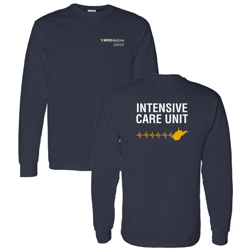 ICU Design Gildan Heavy Cotton Long Sleeve Basic T-Shirt -- Navy