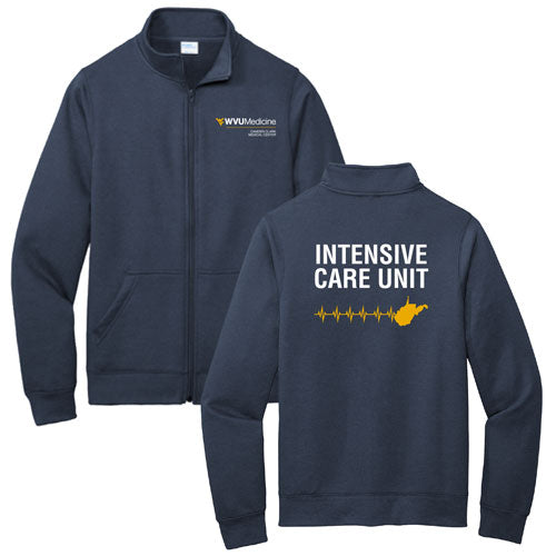 ICU Design Port and Company Core Fleece Cadet Full-Zip Sweatshirt -- Navy