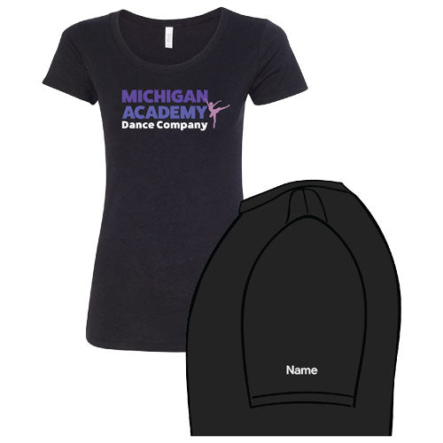 Ladies' Bella Canvas Triblend Short-Sleeve T-Shirt -- Solid Black Triblend