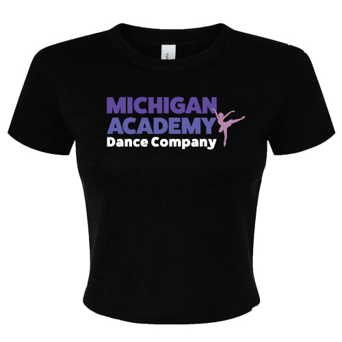 Ladies' Bella Canvas Micro Rib Baby Tee -- Solid Black Blend