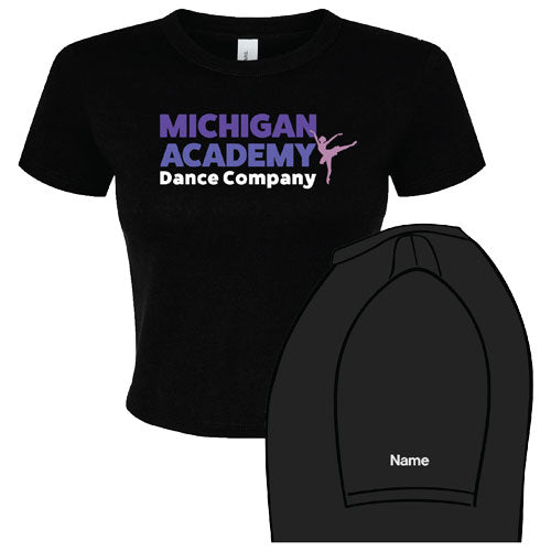 Ladies' Bella Canvas Micro Rib Baby Tee -- Solid Black Blend