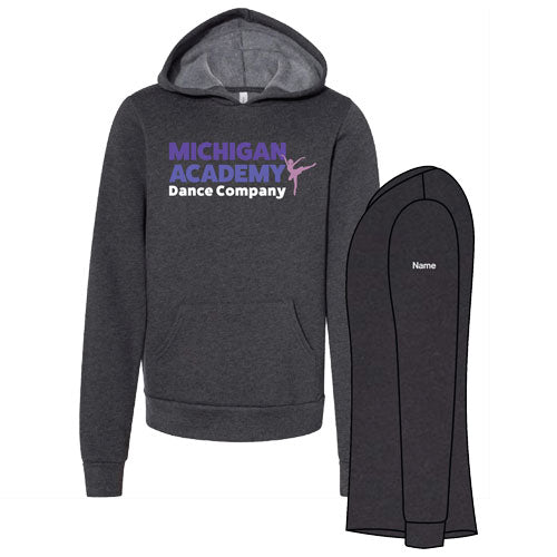 Youth Bella Canvas Sponge Fleece Hooded Sweatshirt -- Dark Grey Heather