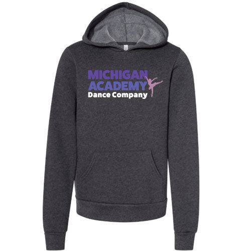 Youth Bella Canvas Sponge Fleece Hooded Sweatshirt -- Dark Grey Heather