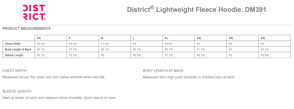 District Made Mens Lightweight Fleece Hoodie -- Heathered Grey