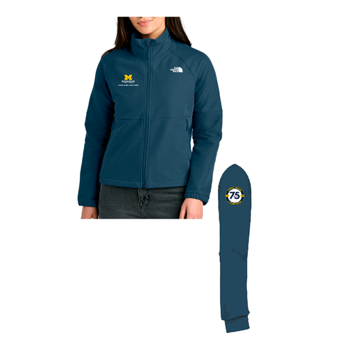 Ladies The North Face Barr Lake Soft Shell Jacket -- Shady Blue Dark Heather