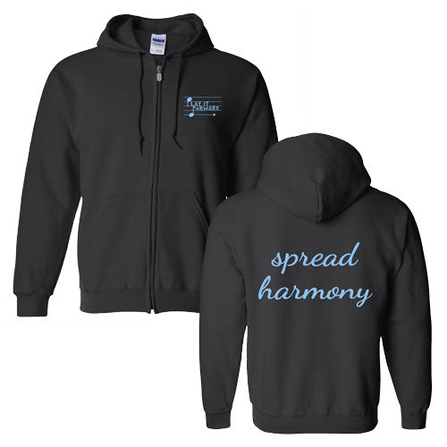 Gildan Full Zip Hooded Sweatshirt -- Black